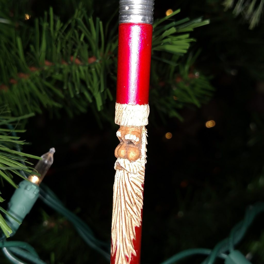 Christmas ornament. Hand carved pencil.